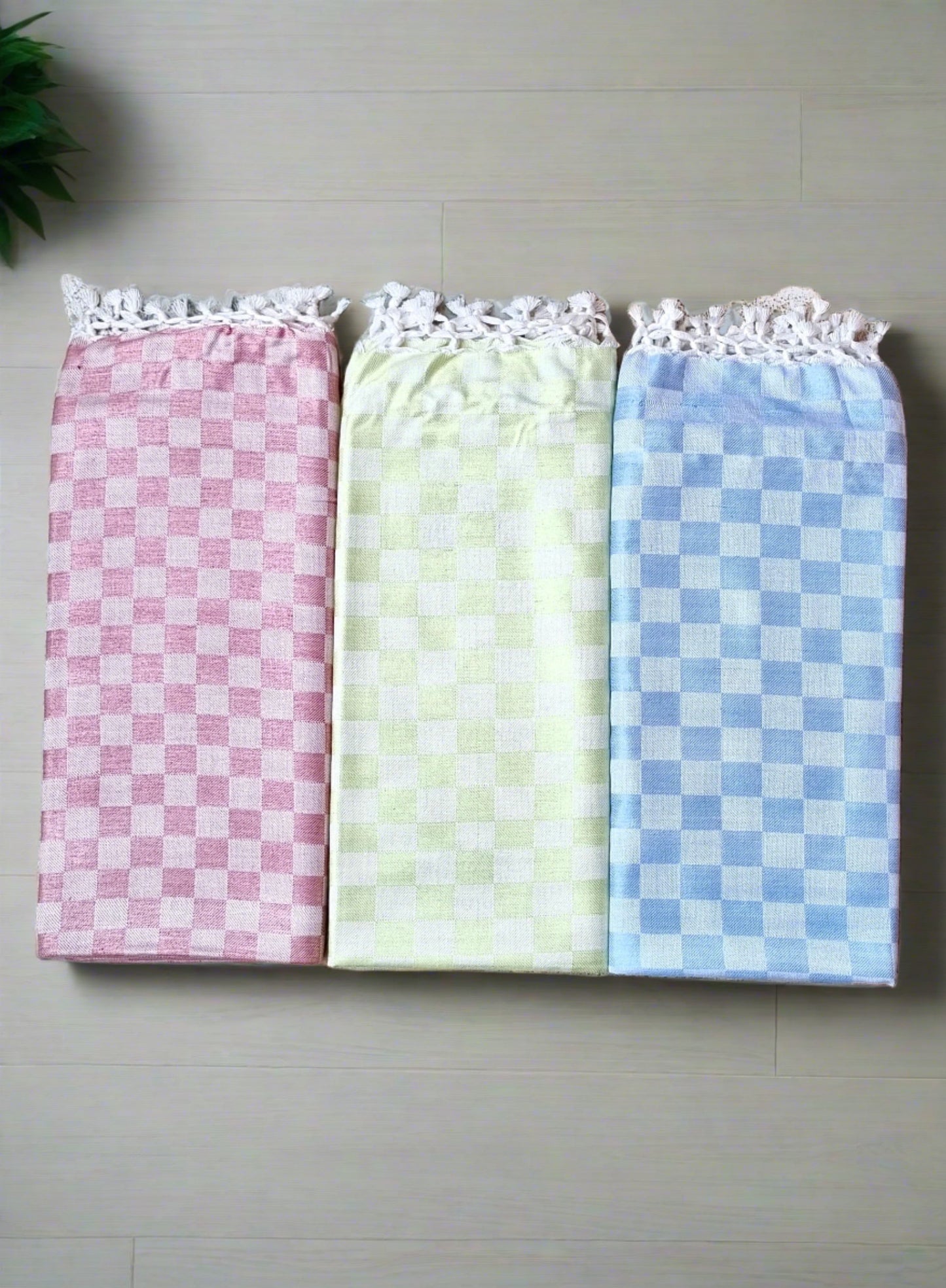 Premium Bhagalpuri Chadar - Combo of 3 (Royal Maroon, Powder Blue & Celadon Green)