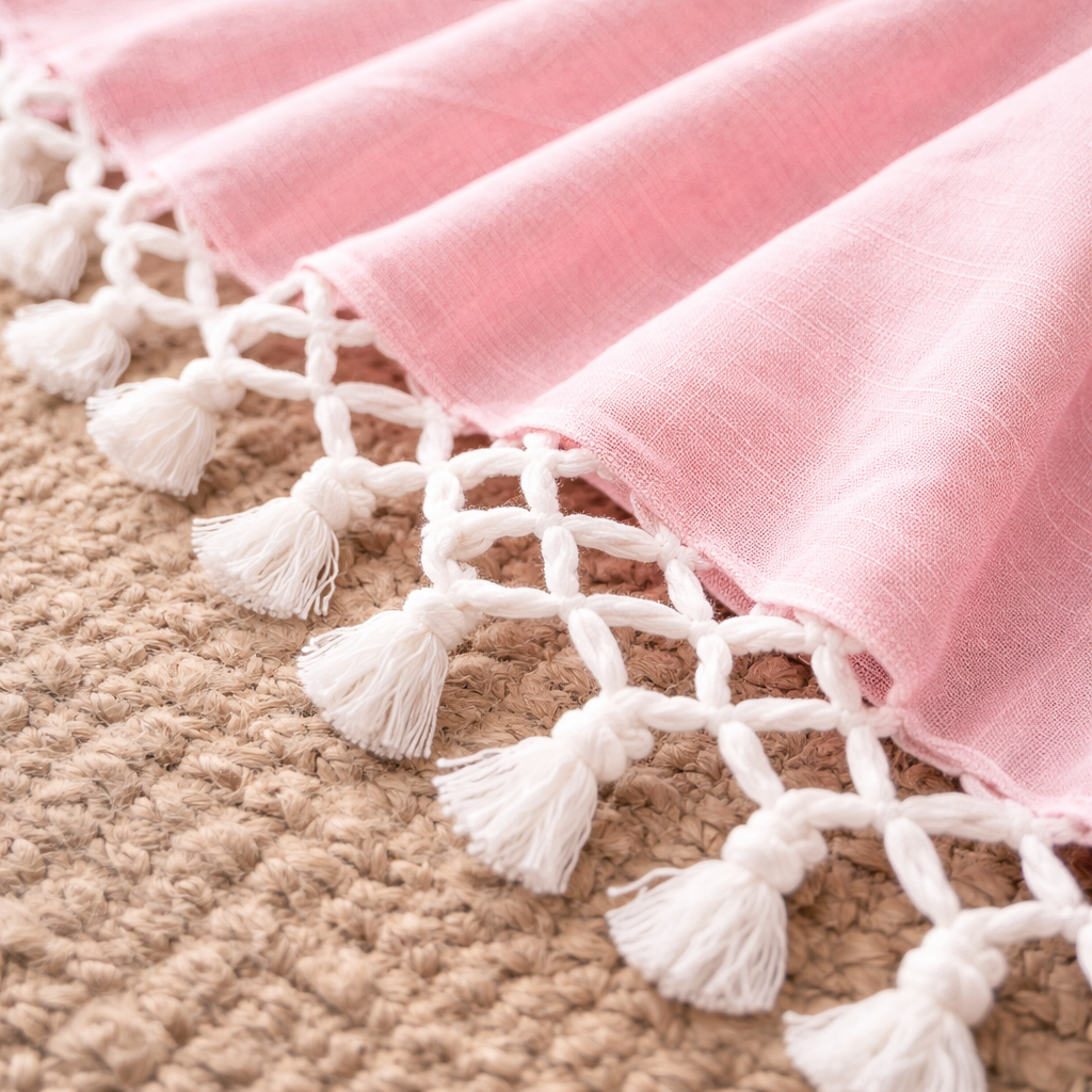 Bhagalpuri Chadar - Soft Blush (54 * 108 inches)
