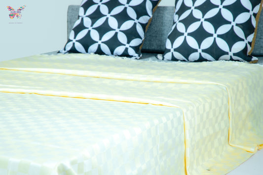 Premium Bhagalpuri Handloom Chadar - Pale Yellow (52 * 104 inches)