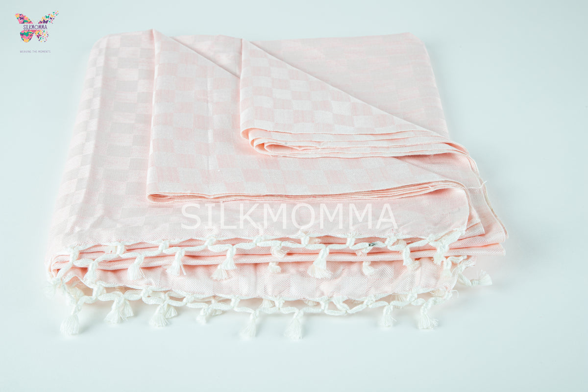 Premium Bhagalpuri Chadar - Baby Pink (52 * 104 inches)