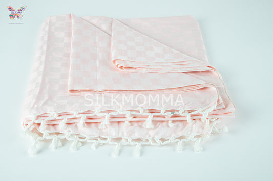 Premium Bhagalpuri Chadar - Baby Pink (52 * 104 inches)