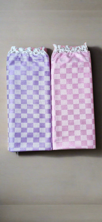 Bhagalpuri Handloom Chadar - Combo of 2 (Pink & Violet)