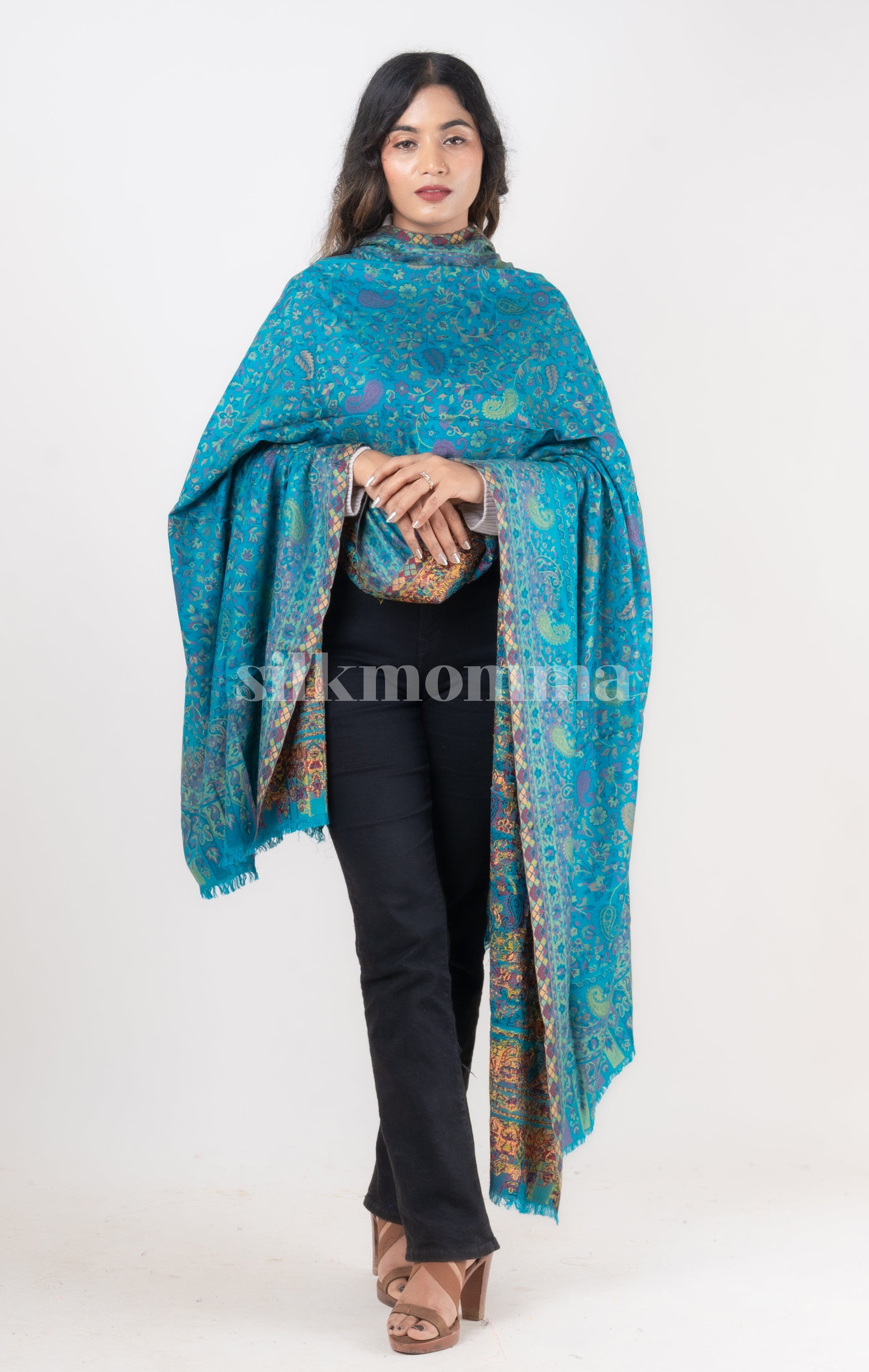 Kashmiri on sale silk shawl