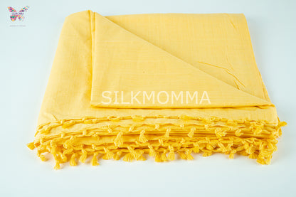 Bhagalpuri Handloom Chadar - Sunshine Yellow (52 * 104 inches)