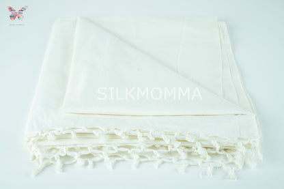 Bhagalpuri Handloom Chadar - Fresh White (52 * 104 inches)