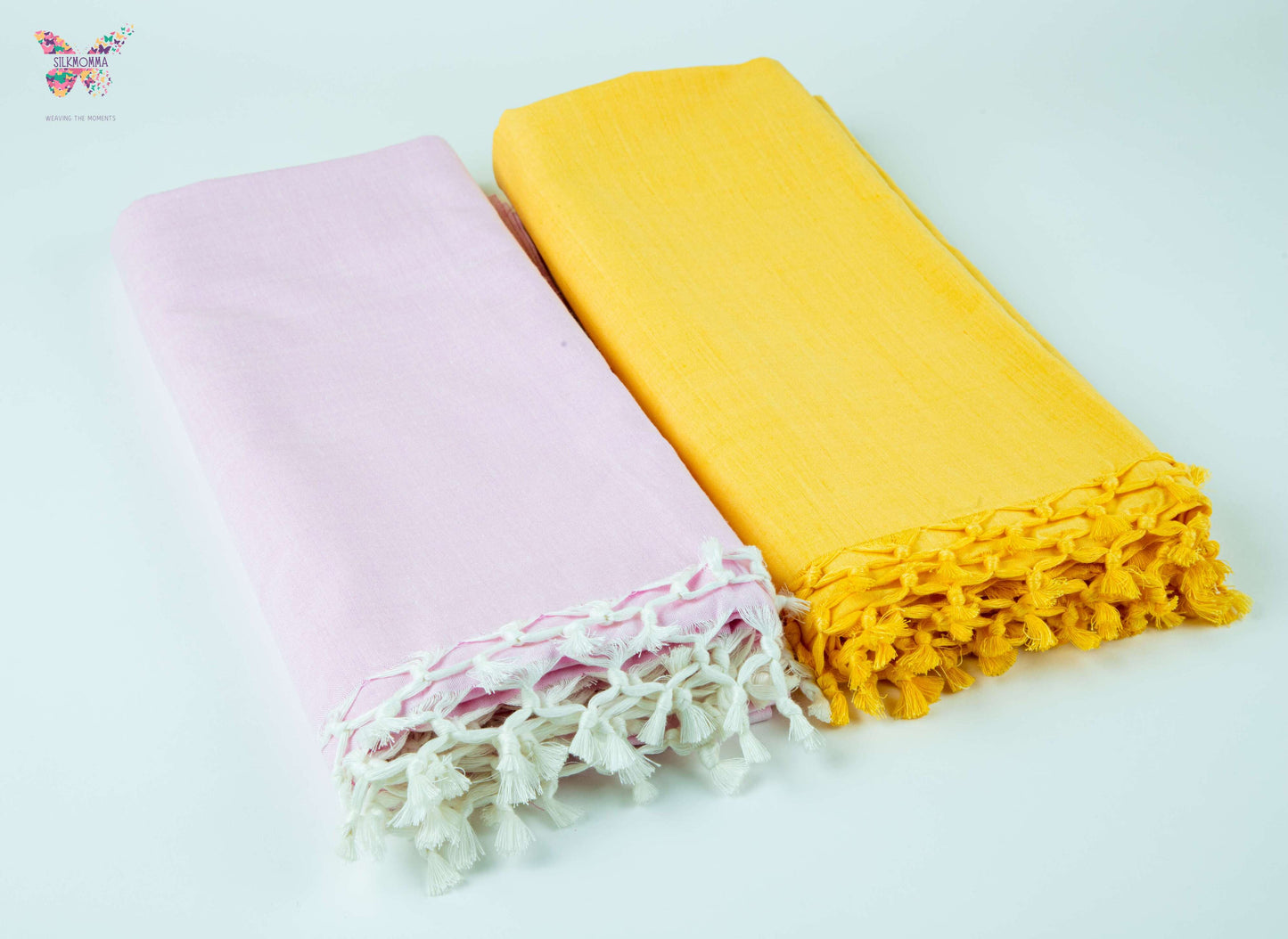 Bhagalpuri Handloom Chadar - Combo of 2 (Yellow & Pink)