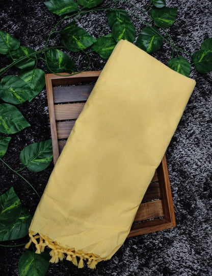 Bhagalpuri Handloom Chadar - Sunshine Yellow (52 * 104 inches)