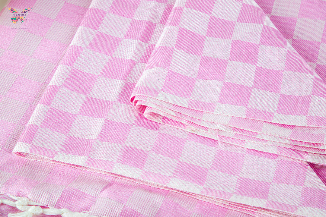 Premium Bhagalpuri Handloom Chadar -  Pink (52 * 104 inches)